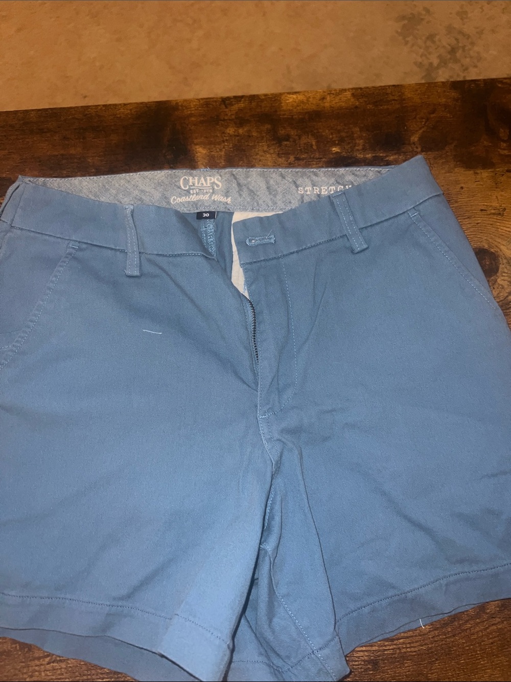 Chaps Men’s Stretch Chino Shorts - Light Blue
